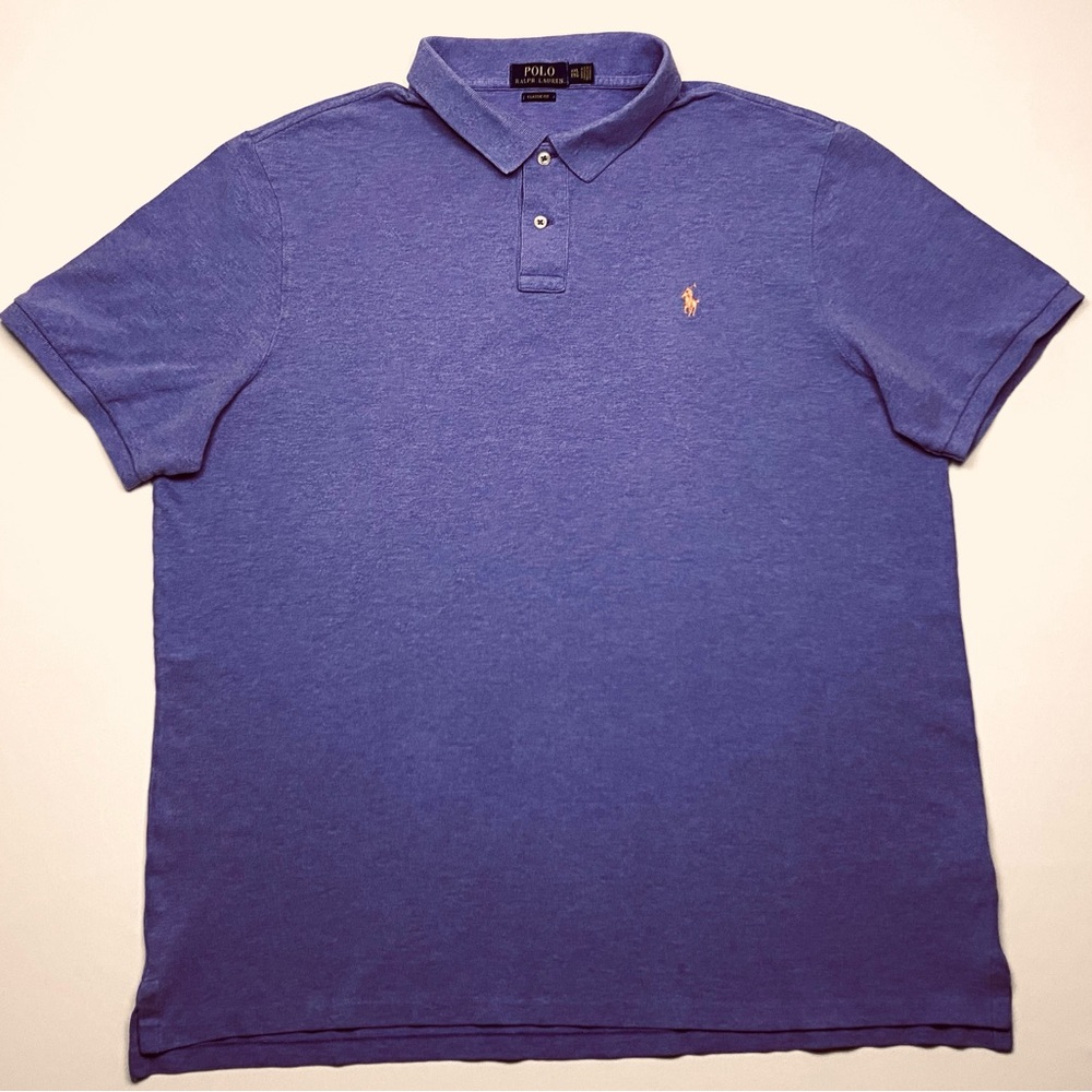 Ralph Lauren Men's Purple Polo with Yellow Pony - Picture 2 of 7